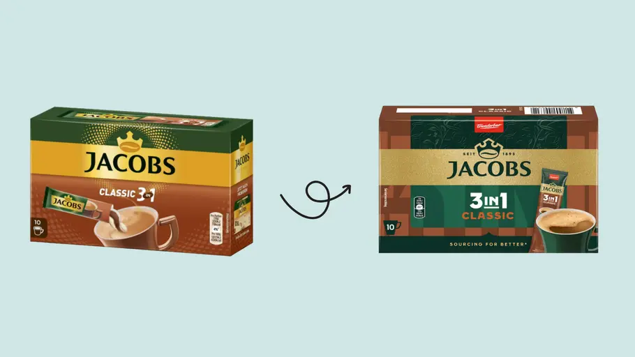 Alte vs. neue Jacobs 3in1 Classic Kaffeesticks