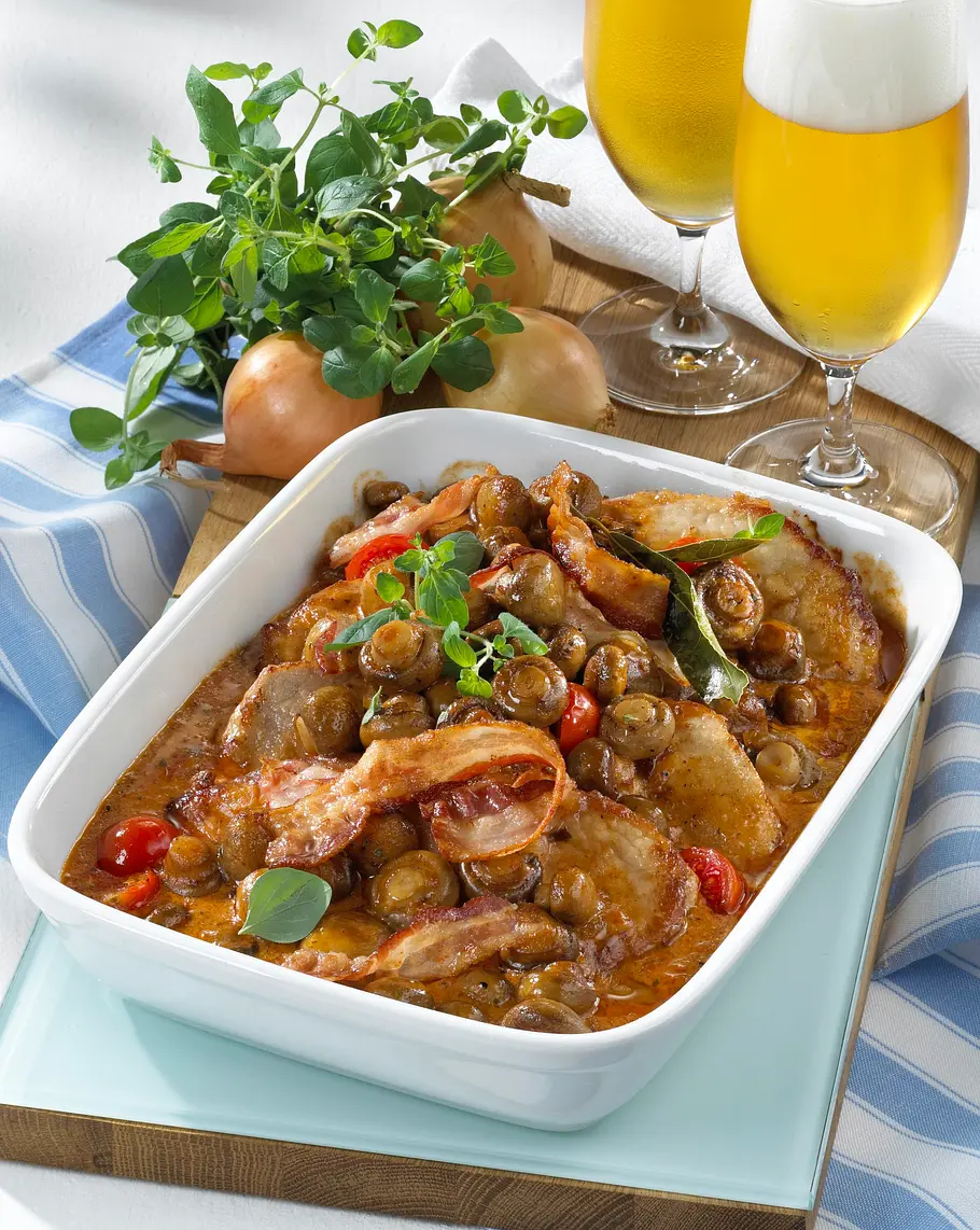 Jäger-Schnitzel-Auflauf Rezept Jäger-Schnitzel-Auflauf Rezept