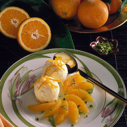 Joghurt Orangen Eis Mit Akazienhonig Rezept Lecker