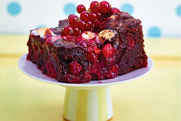 Johannisbeer-Marshmallow-Brownie Rezept