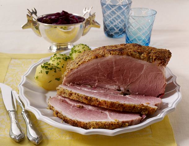 Julschinken mit Rotkohl Rezept Julschinken mit Rotkohl Rezept