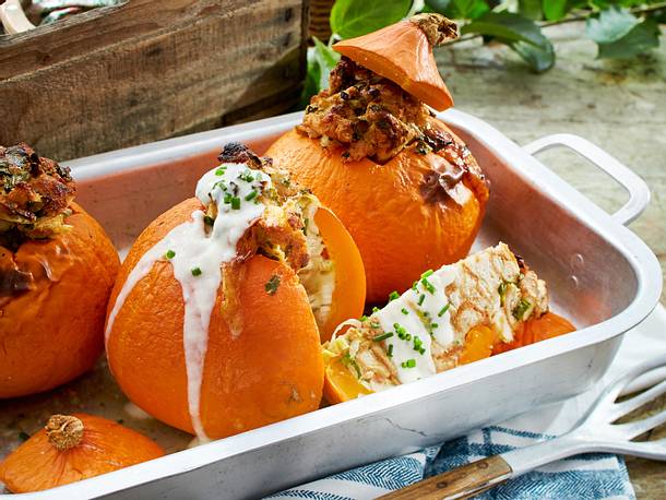 Junger Kürbis mit Knödelbonus Rezept Junger Kürbis mit Knödelbonus Rezept