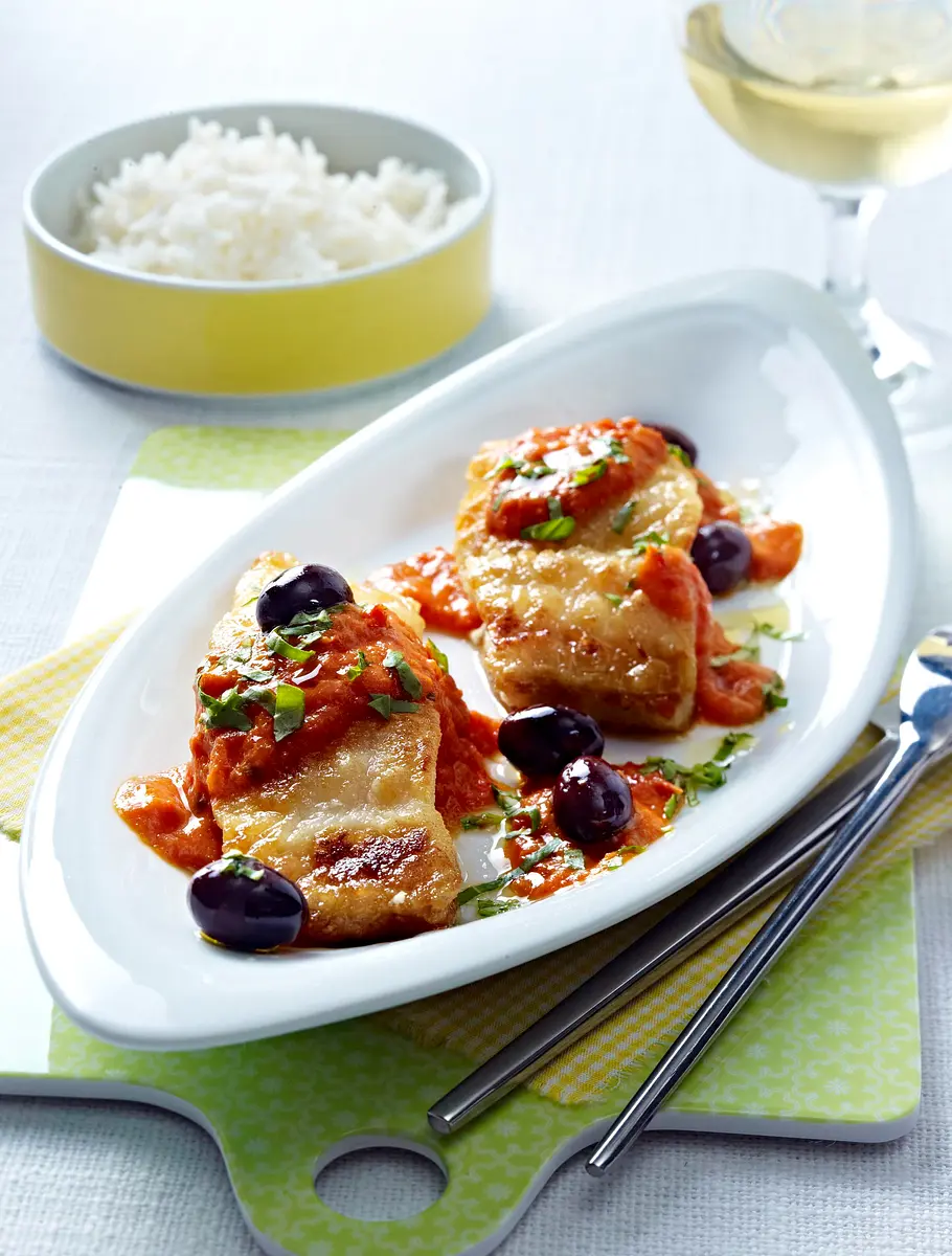 Kabeljau mit Paprikasoße Rezept Kabeljau mit Paprikasoße Rezept