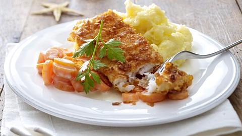 Kabeljau mit Rahmkarotten und Kartoffelpüree Rezept - Foto: House of Food / Bauer Food Experts KG