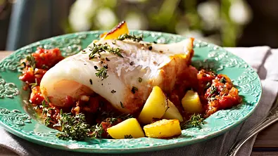 Kabeljau mit Tomaten und Thymian Rezept - Foto: LECKER @ Bauer Media Group