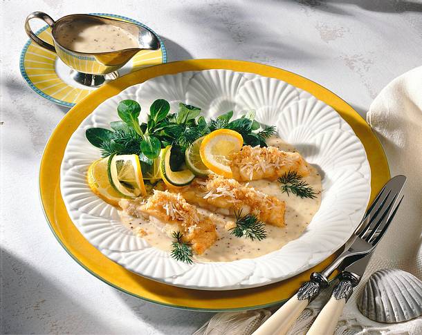 Kabeljaufilet in Pecorinokruste Rezept Kabeljaufilet in Pecorinokruste Rezept