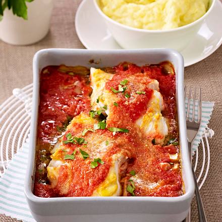 Kabeljaugratin zu Kartoffelpüree Rezept Kabeljaugratin zu Kartoffelpüree Rezept