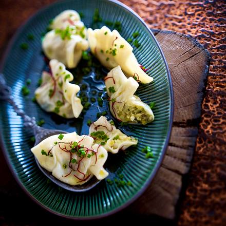 Kärntner Nudeln mit Kartoffel-Seidentofu-Füllung Rezept Kärntner Nudeln mit Kartoffel-Seidentofu-Füllung Rezept
