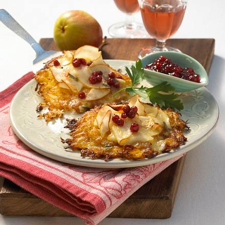Käse-Birnen Rösti Rezept Käse-Birnen Rösti Rezept
