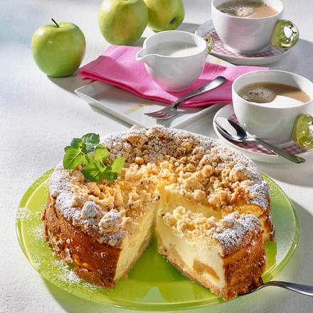 Kase Streuselkuchen Mit Apfel Rezept Lecker