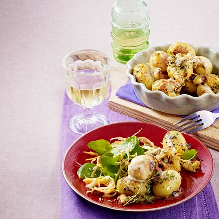 Käsekartoffeln mit Ofenkäse Rezept Käsekartoffeln mit Ofenkäse Rezept