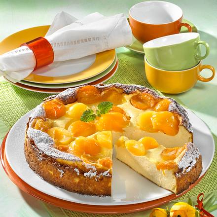 Käsekuchen mit Aprikosen Rezept Käsekuchen mit Aprikosen Rezept