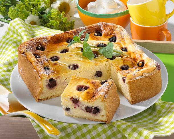 Käsekuchen mit Brombeeren Rezept