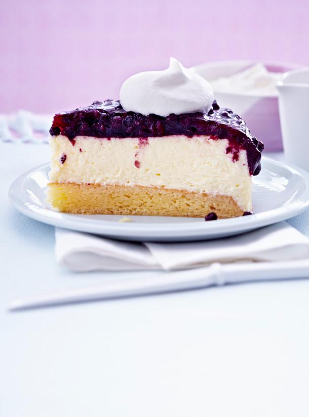 Käsekuchen mit Heidelbeeren à la New York Cheesecake Rezept LECKER
