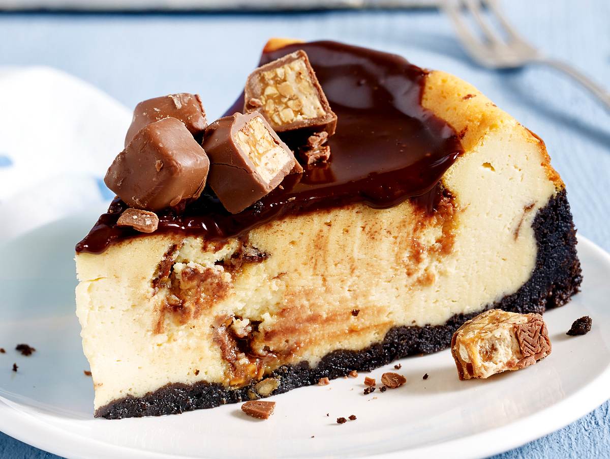 Käsekuchen mit Snickers