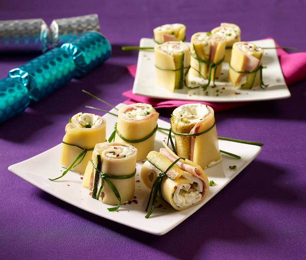Käseröllchen mit Schinken Rezept Käseröllchen mit Schinken Rezept