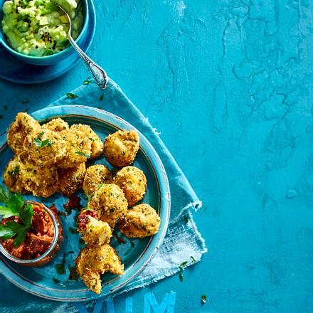 Käsige Tortelloni-Häppchen (Cheesy Tortelloni-Bites) Rezept