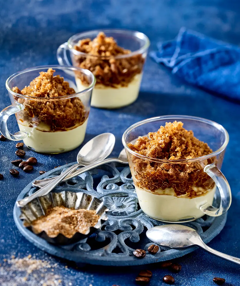 Kaffee-Granité auf Mascarpone-Orangen-Creme Rezept