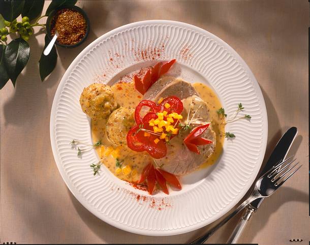 Kalbfleisch in Paprikasoße Rezept