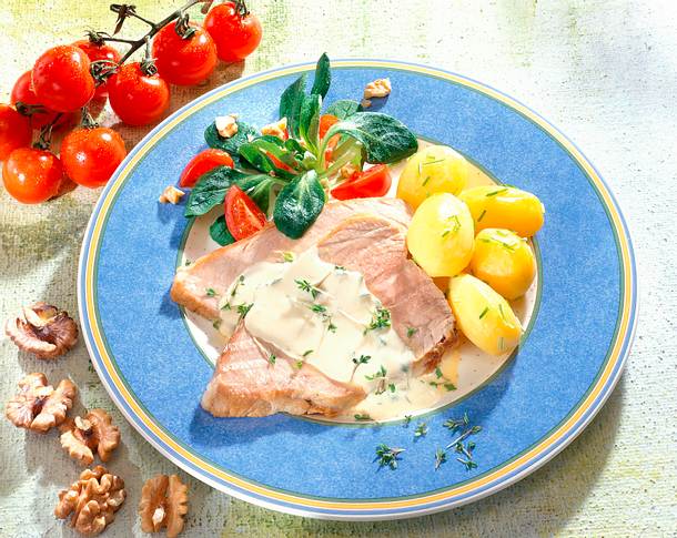 Kalbfleisch in Senfsoße Rezept Kalbfleisch in Senfsoße Rezept
