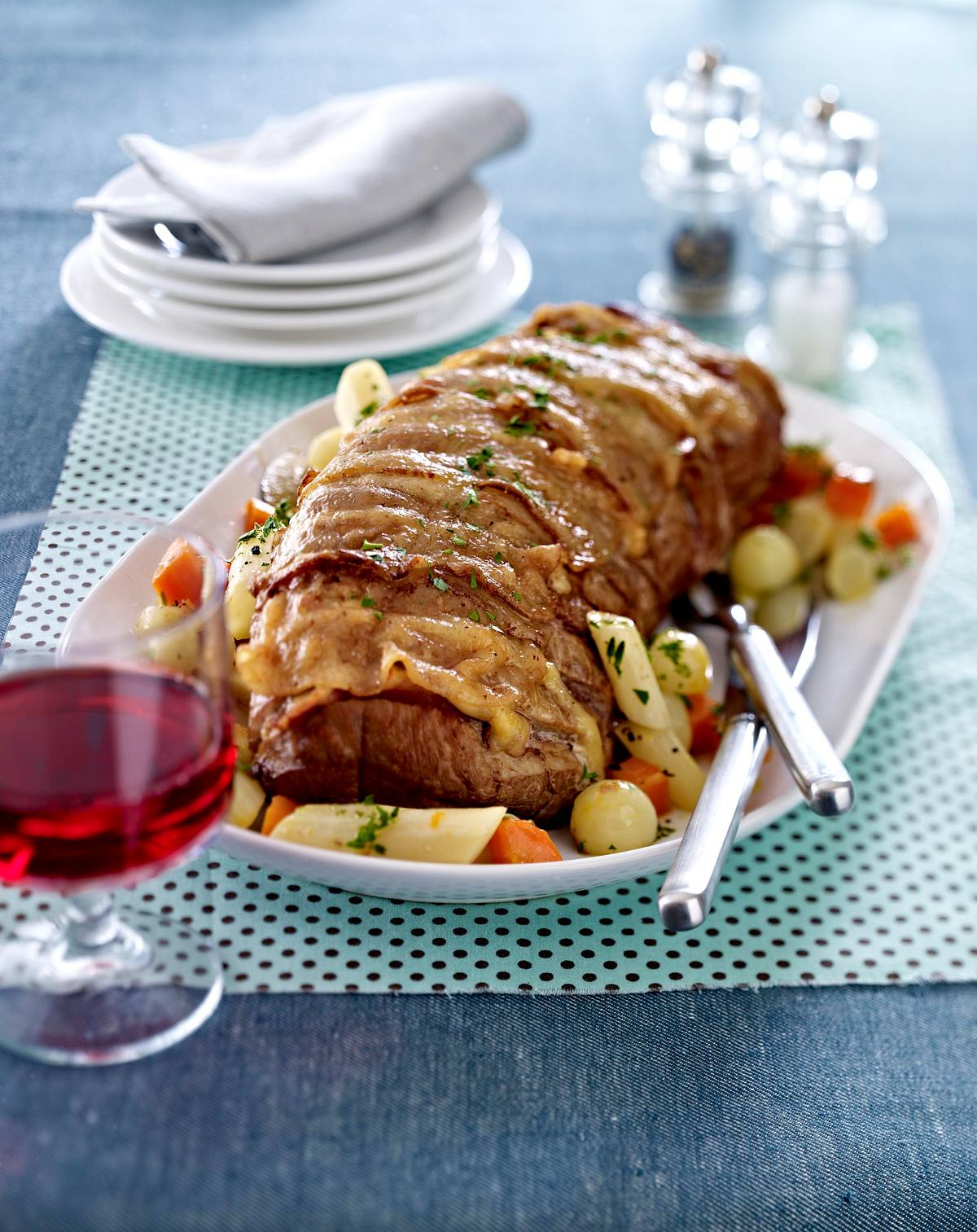 Kalbsbraten mit Wintergemüse Rezept