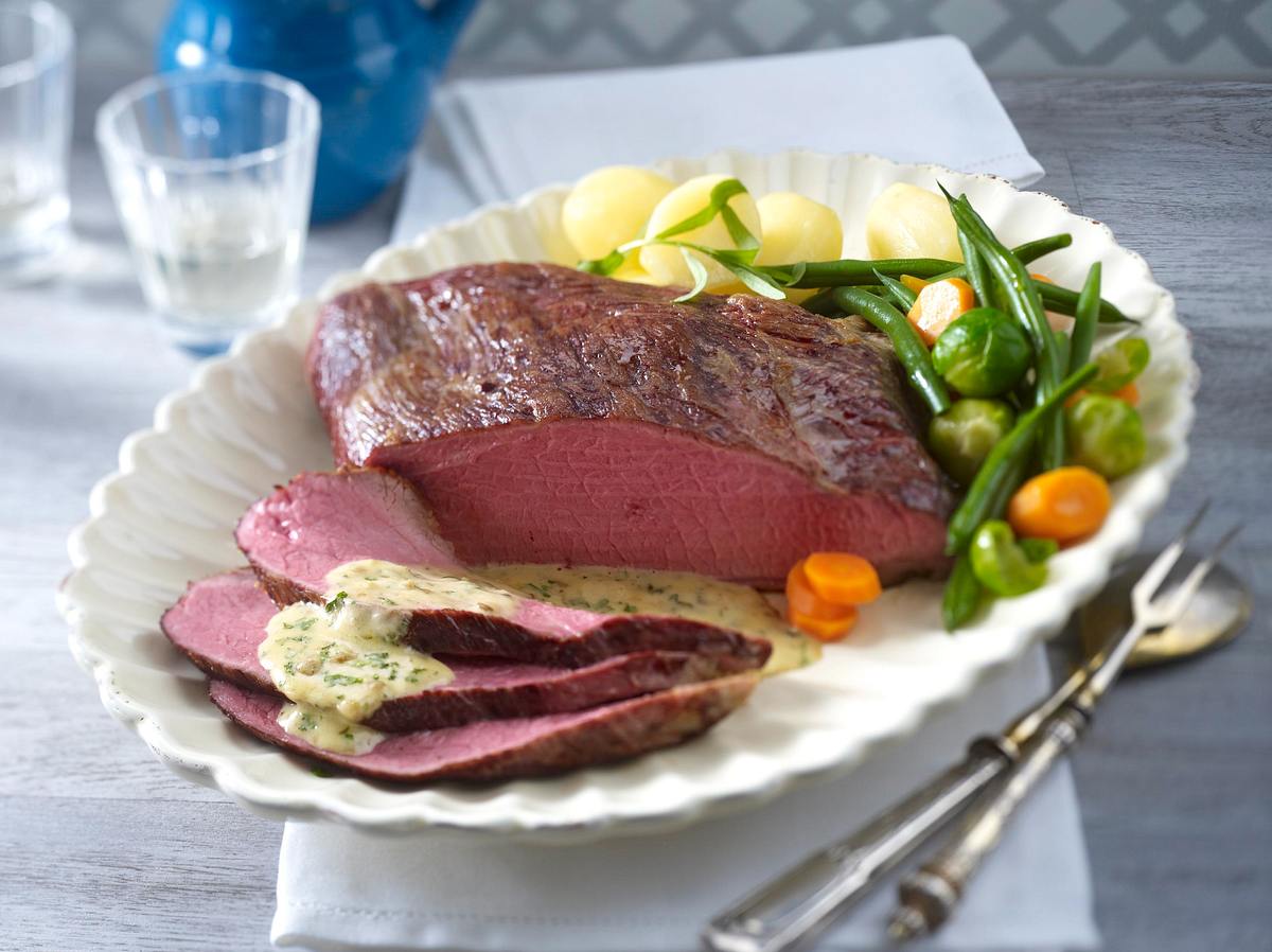 Kalbsbrust mit Pilz-Bernaise (Niedrigtemperatur-Methode) Rezept