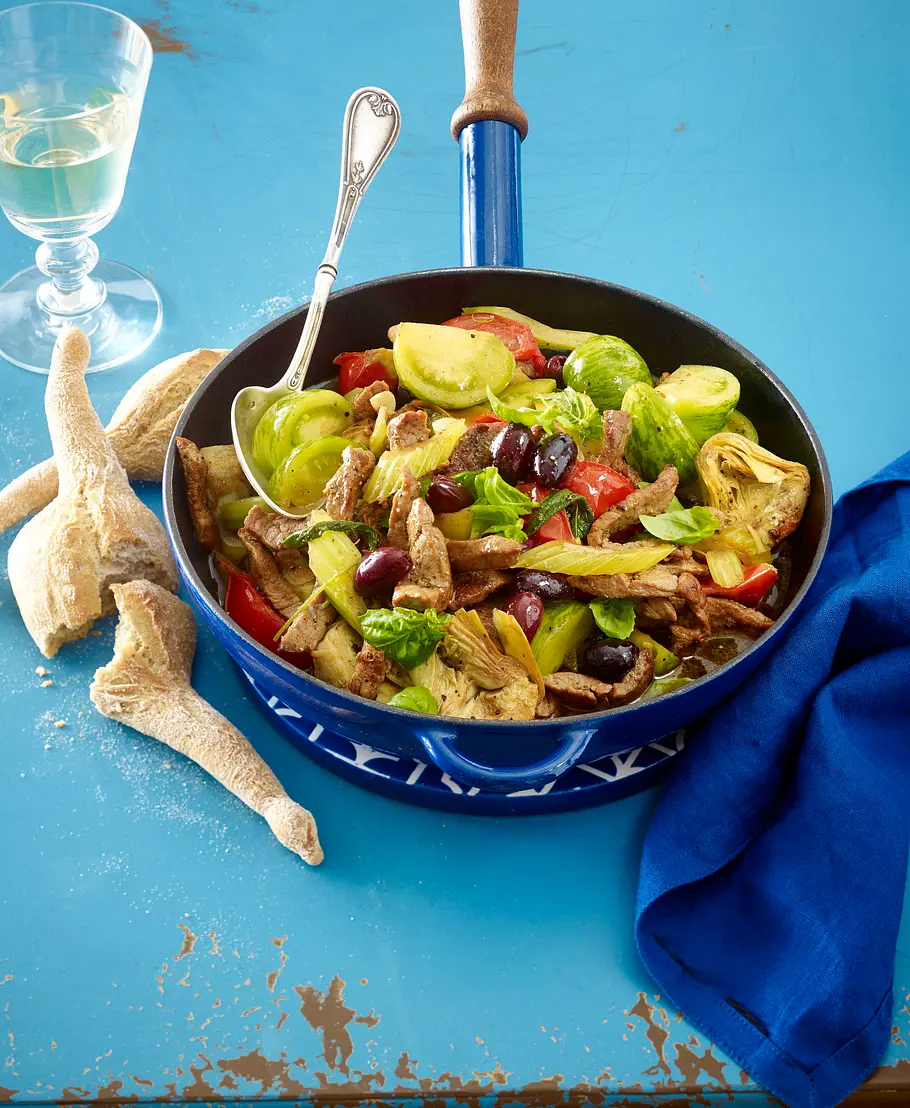 Kalbsgeschnetzeltes auf italienische Art Rezept Kalbsgeschnetzeltes auf italienische Art Rezept