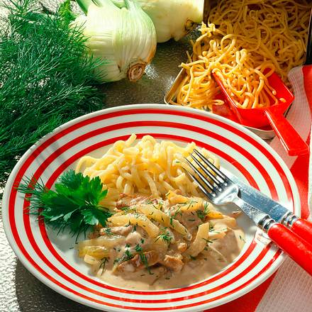 Kalbsgeschnetzeltes mit Fenchel Rezept