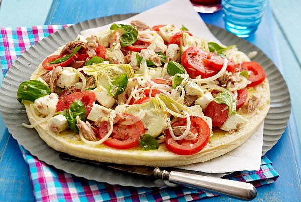Kalte Fladenbrotpizza Rezept