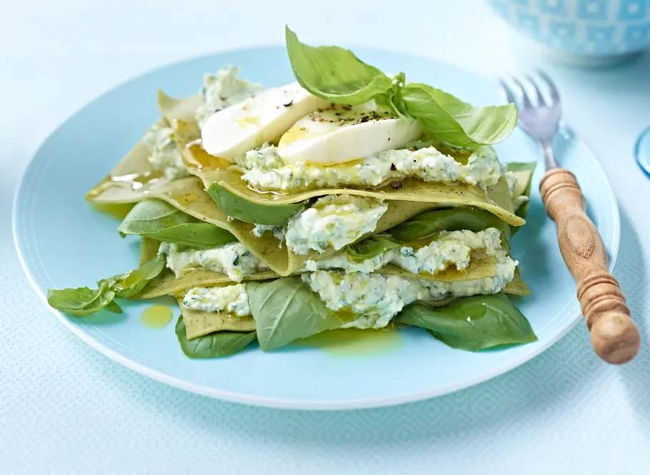 Kalte Lasagne verde mit Ricottacreme Rezept
