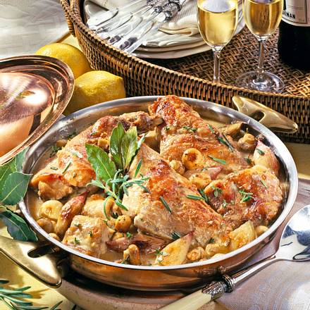 Kaninchen in Sherry-Rahm Rezept