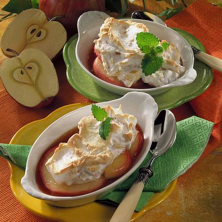 Karamel-Äpfel mit Mandel-Baiser Rezept