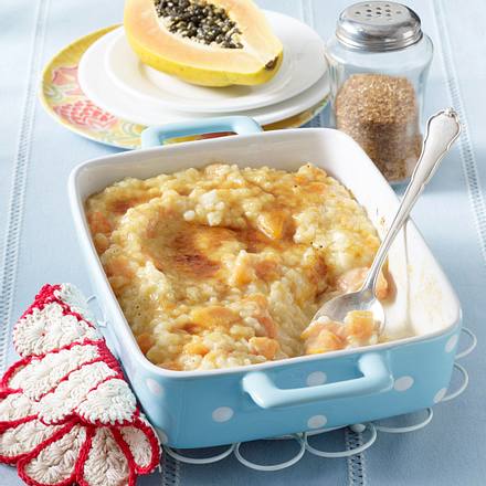 Karamellisierter Papaya-Milchreis Rezept Karamellisierter Papaya-Milchreis Rezept