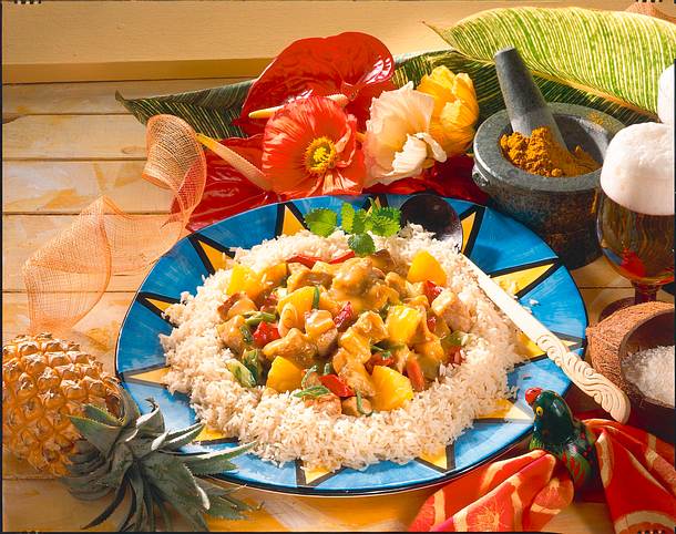 Karibischer Fleischtopf mit Reis Rezept Karibischer Fleischtopf mit Reis Rezept