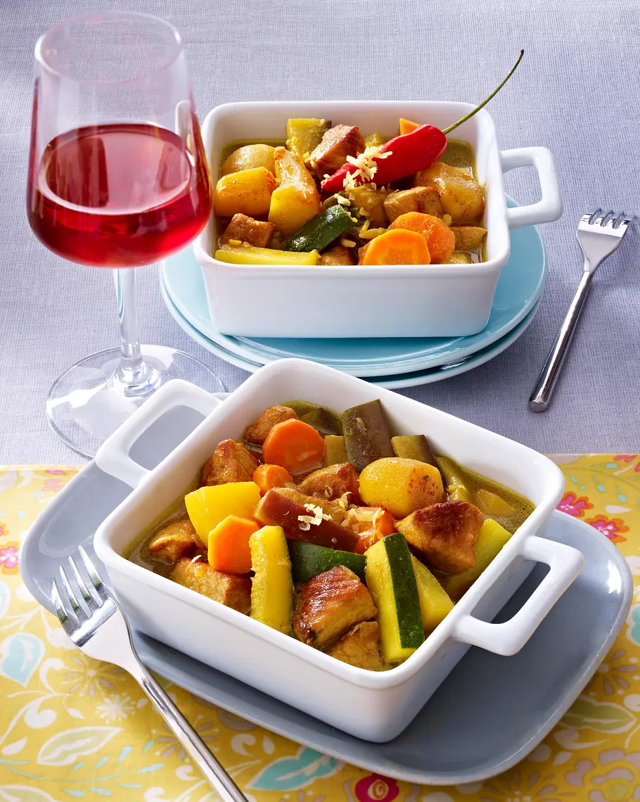 Karibisches Schweinefleisch-Curry mit Gemüse Rezept Karibisches Schweinefleisch-Curry mit Gemüse Rezept