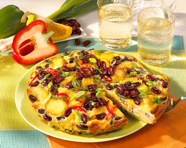 Kartoffel-Bohnen-Tortilla Rezept Kartoffel-Bohnen-Tortilla Rezept