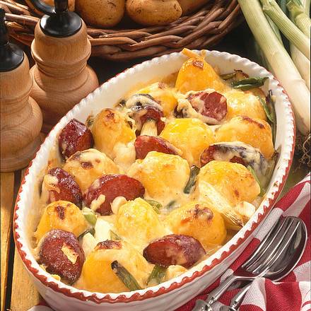 Kartoffel-Cabanossi-Auflauf Rezept Kartoffel-Cabanossi-Auflauf Rezept