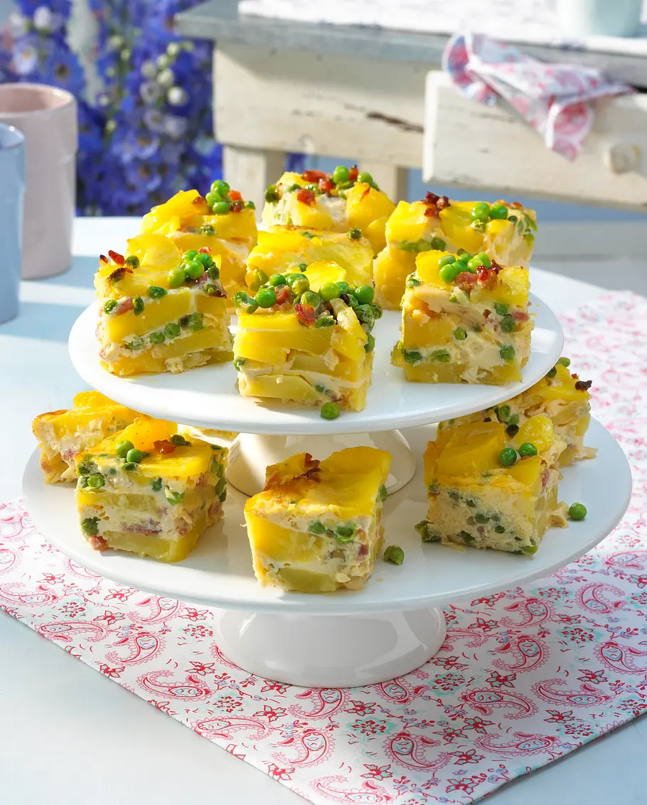 Kartoffel-Erbsen-Tortilla Rezept Kartoffel-Erbsen-Tortilla Rezept