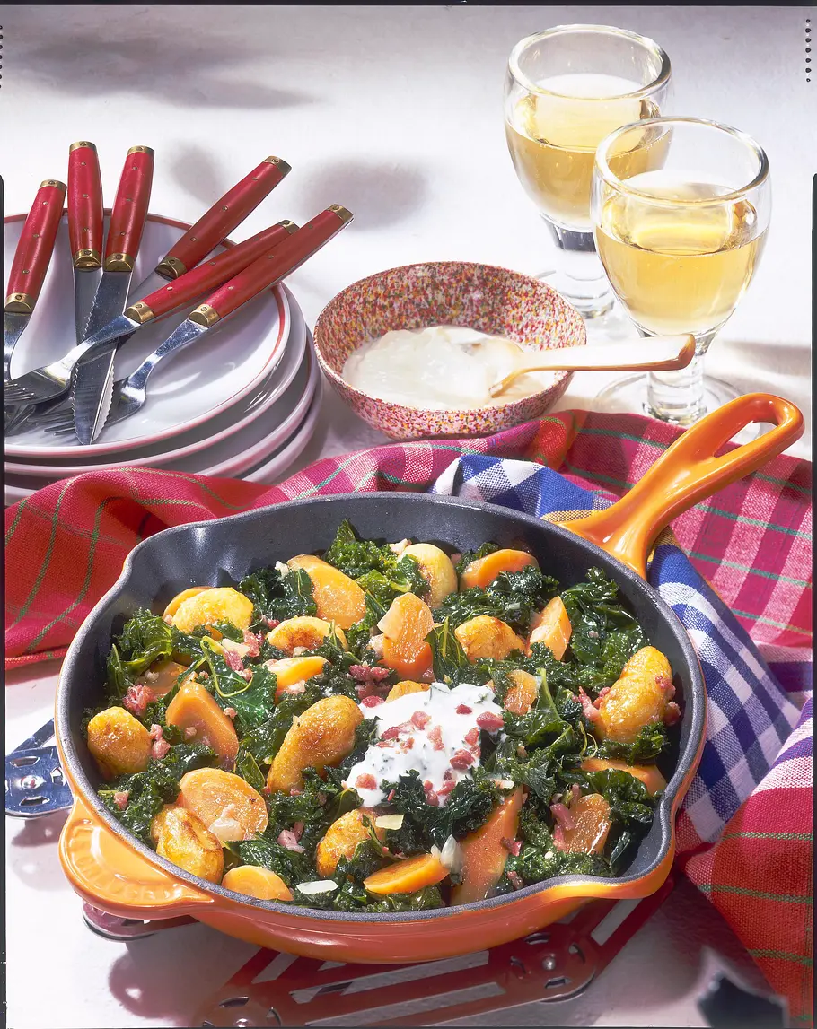Kartoffel-Grünkohl-Pfanne Rezept
