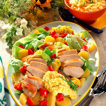 Kartoffel-Hähnchen-Salat Rezept