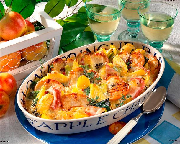Kartoffel-Porree-Auflauf mit Gouda Rezept Kartoffel-Porree-Auflauf mit Gouda Rezept