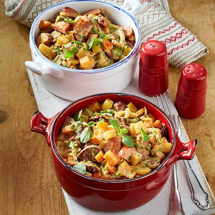 Kartoffel-Ragout mit Kabanossi Rezept Kartoffel-Ragout mit Kabanossi Rezept