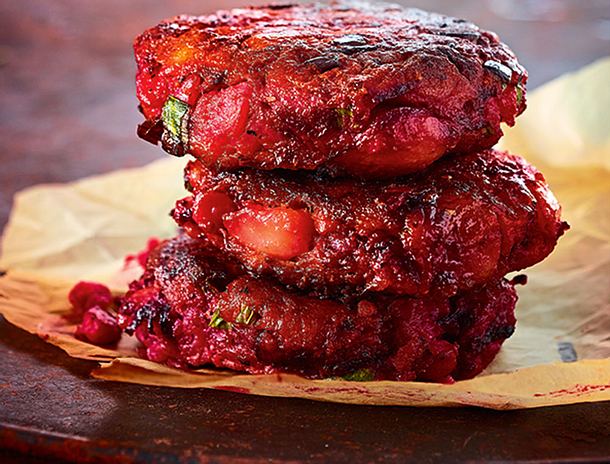 Kartoffel-Rote-Bete-Bulette Rezept Kartoffel-Rote-Bete-Bulette Rezept