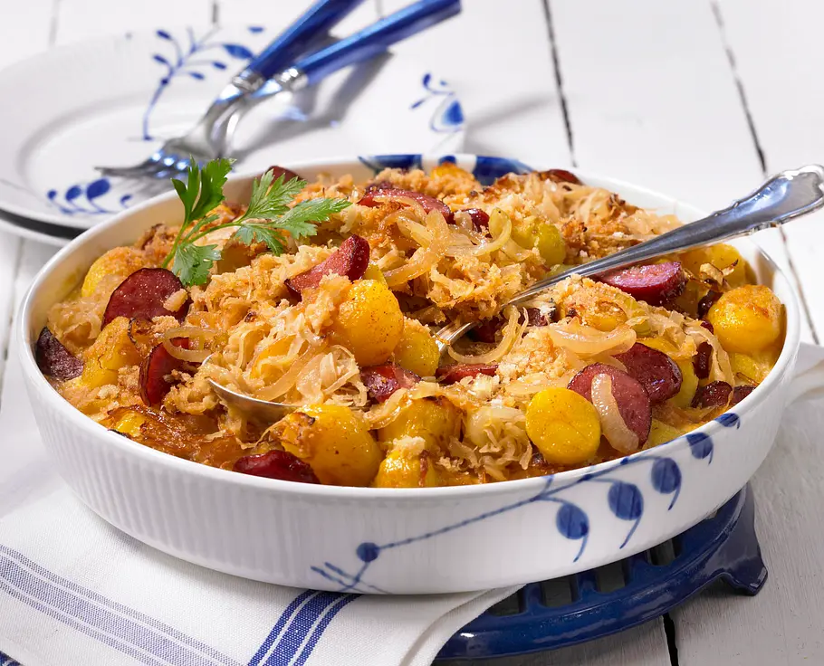 Kartoffel-Sauerkraut-Auflauf Rezept Kartoffel-Sauerkraut-Auflauf Rezept