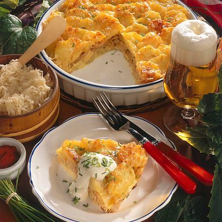 Kartoffel-Sauerkraut-Quiche Rezept Kartoffel-Sauerkraut-Quiche Rezept