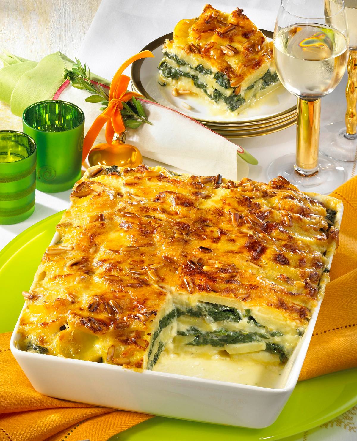 Kartoffel-Spinat-Lasagne Rezept