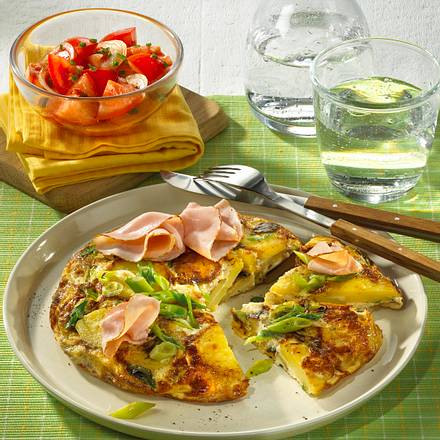 Kartoffel-Tortilla mit Lauchzwiebeln Rezept Kartoffel-Tortilla mit Lauchzwiebeln Rezept