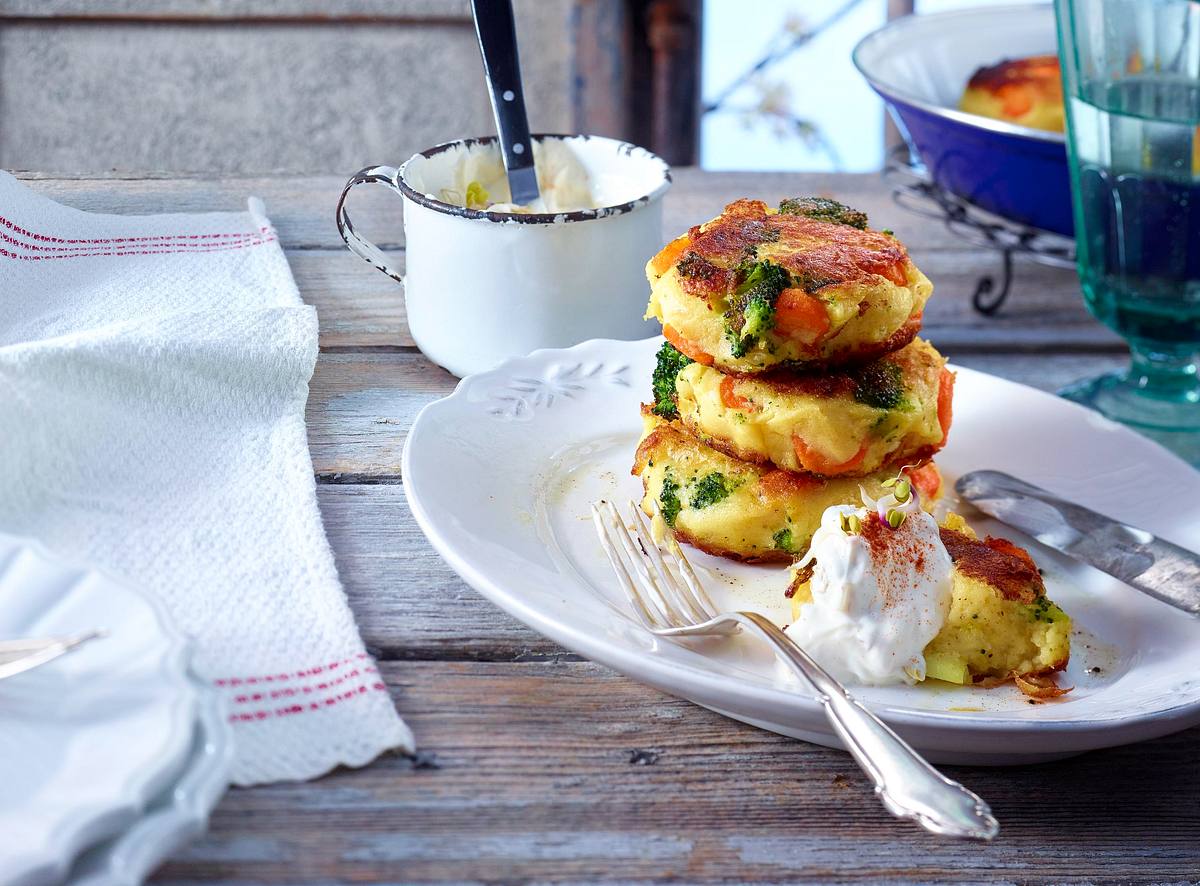 Kartoffelbratlinge zu Sprossen-Quark Rezept