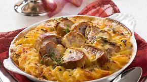 Kartoffelgratin mit Schweinefilet in Calvados-Rahm Rezept - Foto: LECKER @ Bauer Media Group