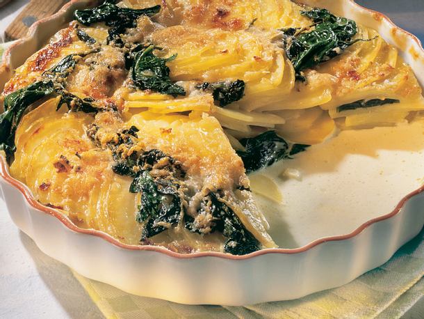 Kartoffelgratin mit Spinat Rezept Kartoffelgratin mit Spinat Rezept